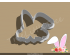 Floral Bunny Ear Cookie Cutter. Easter Cookie Cutter