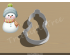 Snowman with Hat  Style 2 Cookie Cutter. Christmas Cookie Cutter