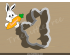 Bunny with Carrot Plaque Cookie Cutter. Easter Cookie Cutter