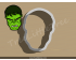 Hulk Head Cookie Cutter. Super Hero Cookie Cutter