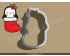 Penguin in Stocking Cookie Cutter. Christmas Cookie Cutter