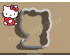 Hello Kitty with Heart Cookie Cutter. Valentine's day Cookie Cutter. Hello Kitty Cookie Cutter