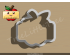 Apple Ruler Plaque Cookie Cutter. School/Grad Cookie Cutter