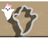 Boo with Bow Cookie Cutter. Halloween Cookie Cutter. 