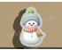 Snowman with Hat  Style 2 Cookie Cutter. Christmas Cookie Cutter