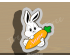 Bunny with Carrot Plaque Cookie Cutter. Easter Cookie Cutter