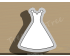 Wedding Dress Style 3 Cookie Cutter. Wedding Cookie Cutter