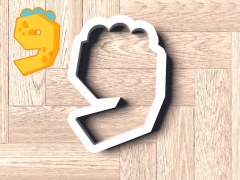 Dinosaur Number 9 Cookie Cutter