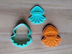 Squid Cookie Cutter and Stamp Set