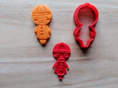 Chinese Boy Doll Cookie Cutter and Stamp Set