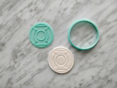Green Lantern Cookie Cutter and Stamp Set