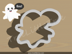 Boo with Bow Cookie Cutter
