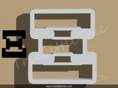 Greek Letter Nu Cookie Cutter. 