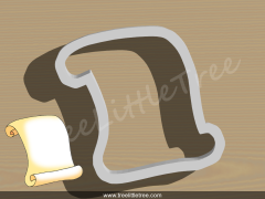 Diploma Scroll Map Cookie Cutter. School/Grad Cookie Cutter