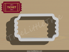 Ticket Style 2 Cookie Cutter. 