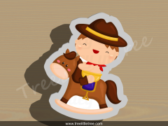 Cowboy Baby in Swaddle Cookie Cutter