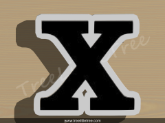 Greek Letter Tau Cookie Cutter.