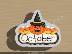 Pumpkin & Candy Corn Plaque Cookie Cutter.