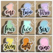 Carnival Number Set Cookie Cutter