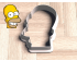 Homer Head Cookie Cutter. Simpson cookie cutter. Homer Cookie Cutter
