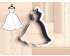 Wedding Dress On Hanger Style 2 Cookie Cutter. Wedding Cookie Cutter