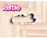 Barbie Name Plaque Cookie Cutter. Barbie Cookie Cutter