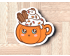 Pumpkin Mug With Pumpkin Spice Latte Cookie Cutter. Christmas Cookie Cutter. Winter Cookie Cutter