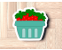 Strawberry Bucket Cookie Cutter. Fruit Cookie Cutter. Berry Sweet One Birthday Cookie Cutter 