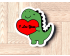 Dinosaur With Heart Cookie Cutter. Dinosaur Cookie Cutter.  Animal Cookie Cutter