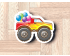 Monster Truck With Balloons Cookie Cutter. Truck Theme Cookie Cutter. Birthday Cookie Cutter