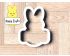 Bunny Beep Plaque Cookie Cutter. Easter Cookie Cutter. 