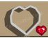 Diamond Heart Cookie Cutter. Valentine's day Cookie Cutter