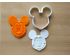 Mickey Mouse Cookie Cutter and Stamp Set. Cartoon Cookie Cutter