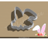 Floral Bunny Ear Cookie Cutter. Easter Cookie Cutter