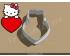 Hello Kitty with Heart Plaque Cookie Cutter. Valentine's day Cookie Cutter. Hello Kitty Cookie Cutter