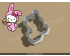 Hello Kitty in Bunny Costume Cookie Cutter. Easter Cookie Cutter. Hello Kitty Cookie Cutter
