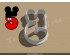 Mickey Number Five Cookie Cutter. Number Cookie Cutter