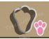 Bunny Paw Print Cookie Cutter. Easter Cookie Cutter