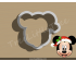 Christmas Mickey Head Cookie Cutter. Christmas Cookie Cutter.  Cartoon Cookie Cutter