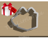 Gift Box with Tag Cookie Cutter. Christmas Cookie Cutter. Holiday Cookie Cutter