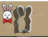 Bunny with Bow Tie Cookie Cutter. Easter Cookie Cutter. Animal Cookie Cutter