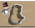 Snowman with Hat  Style 1 Cookie Cutter. Christmas Cookie Cutter