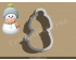 Snowman with Hat  Style 2 Cookie Cutter. Christmas Cookie Cutter