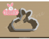 Bunny Plaque Cookie Cutter. Easter Cookie Cutter