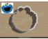 Cookie Monster Cookie Cutter. Cartoon Cookie Cutter. Sesame Street Cookie Cutter