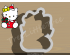 Christmas Hello Kitty Style 1 Cookie Cutter. Christmas Cookie Cutter.  Cartoon Cookie Cutter