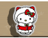 Christmas Hello Kitty Style 3 Cookie Cutter. Christmas Cookie Cutter.  Cartoon Cookie Cutter