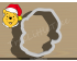 Christmas Winnie the Pooh Head Cookie Cutter. Christmas Cookie Cutter.  Cartoon Cookie Cutter