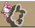 Hello Kitty in Bunny Costume Cookie Cutter. Easter Cookie Cutter. Hello Kitty Cookie Cutter