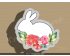 Bunny On Flower Cookie Cutter. Easter Cookie Cutter